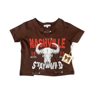Decorative NASHVILLE crop tee